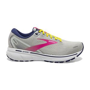 Brooks Ghost 14 Womens Road Running Shoes Grey/Yellow/Pink | USA-ITG306795